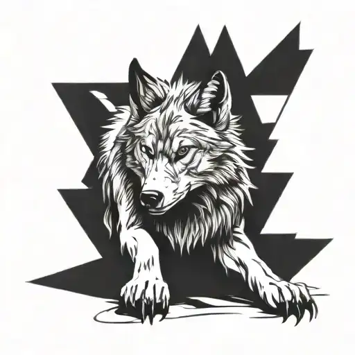 alpha Wolf tattoo design idea