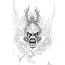 Fear God tattoo design idea