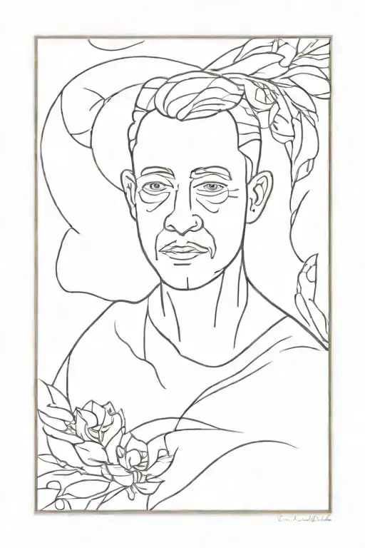 Father who died on August 4, 2022 tattoo design idea