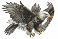 eagle with wings out on shoulder and chest tattoo tattoo design idea