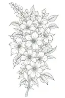 August april december birth flower  tattoo design idea