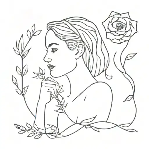 feminist with no flowers tattoo design idea