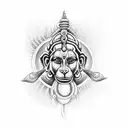 Sri Ram and Hanuman and Krishna and Shiva  tattoo design idea