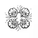 A sleeve tattoo featuring pumpkins and flowers in a whimsical and dreamy style tattoo design idea