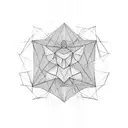 linework minimalistic geometric lines with dna  tattoo design idea