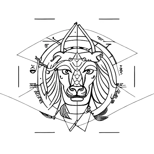 4 zodiac signs leo, Virgo , Gemini , cancer in a line joint by broken roots tattoo design idea
