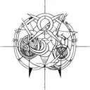 4 zodiac signs leo, Virgo , Gemini , cancer in a line joint by broken roots tattoo design idea