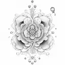 Bras fleuri tattoo design idea