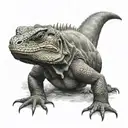 Komodo dragon tattoo design idea
