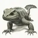 Komodo dragon tattoo design idea
