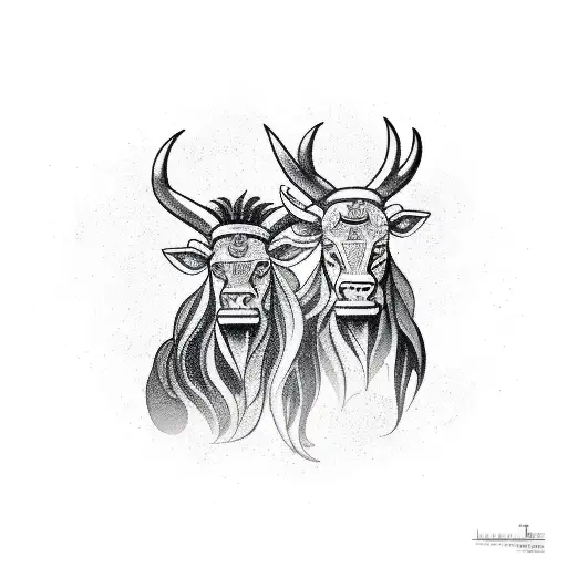 Taurus and libra tattoo design idea