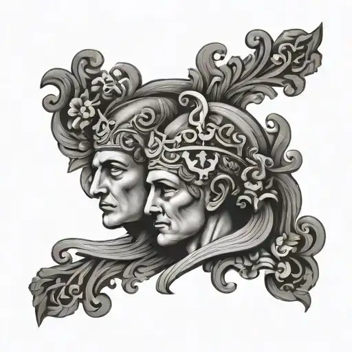 Janus tattoo design idea