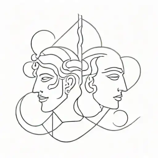 Janus tattoo design idea