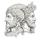 Janus tattoo design idea