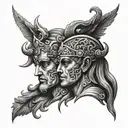 Janus tattoo design idea