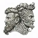 Janus tattoo design idea