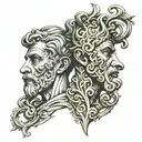 Janus tattoo design idea