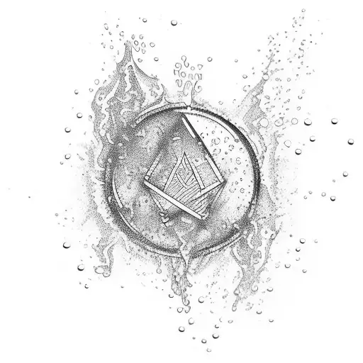 water splash tattoo design idea