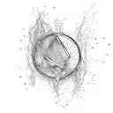 water splash tattoo design idea