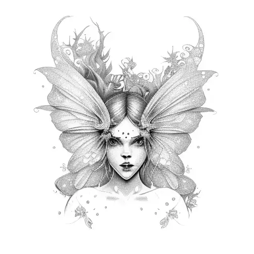 fairy tattoo design idea