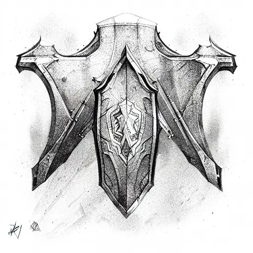 Shield tattoo design idea