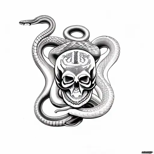 Snake, Skull, Betrayal, Pain tattoo design idea