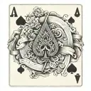 2 ace playing cards spread tattoo design idea