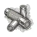 a shotgun shell  tattoo design idea