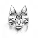 Cat with dallas cowboy star tattoo design idea