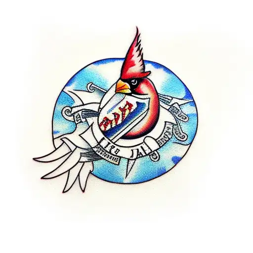 Cardinal tattoo design idea