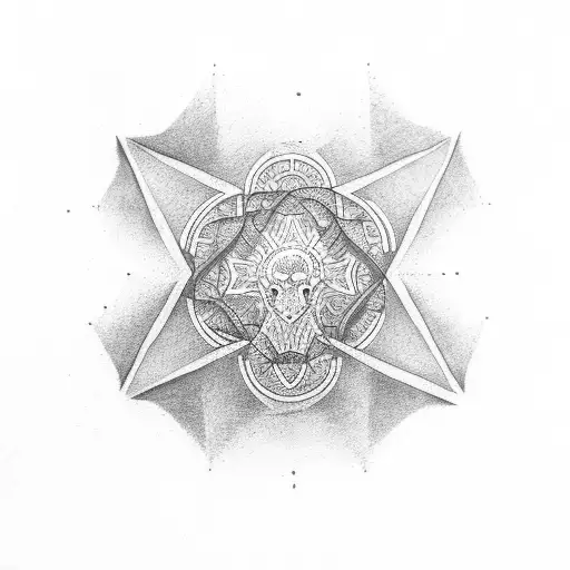 tridente tattoo design idea