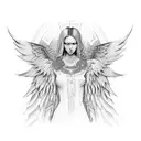 angel wings Isaiah 41:10 tattoo design idea