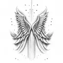 angel wings Isaiah 41:10 tattoo design idea