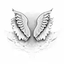 angel wings Isaiah 41:10 tattoo design idea