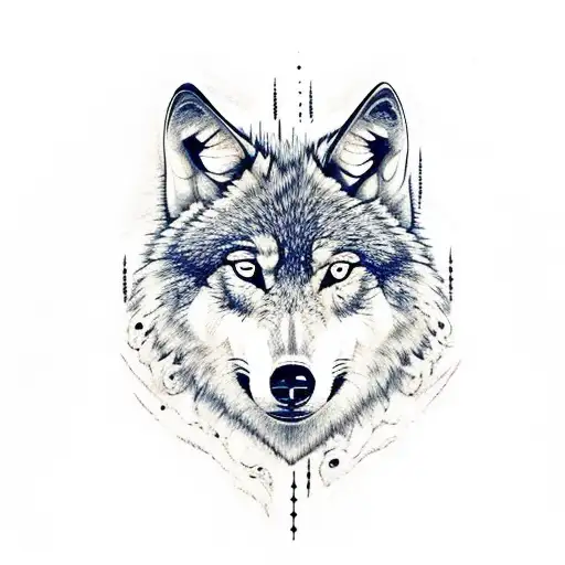 wolf bite wound with spreading infection tattoo design idea