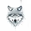 wolf bite wound tattoo design idea
