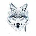 wolf bite wound tattoo design idea