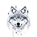 wolf bite wound tattoo design idea