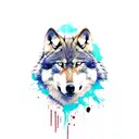 wolf bite wound with spreading infection tattoo design idea