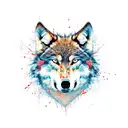 wolf bite wound with spreading infection tattoo design idea