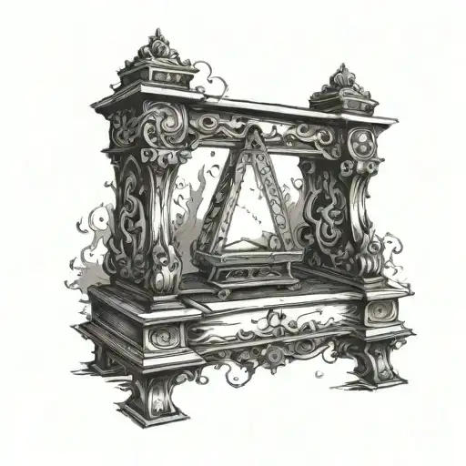 guillotine tattoo design idea
