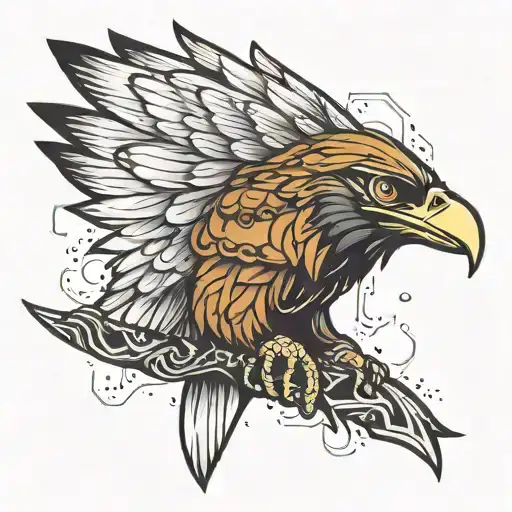 wedge tail eagle  tattoo design idea