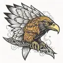 wedge tail eagle  tattoo design idea
