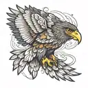 wedge tail eagle  tattoo design idea