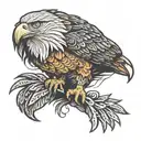 wedge tail eagle  tattoo design idea