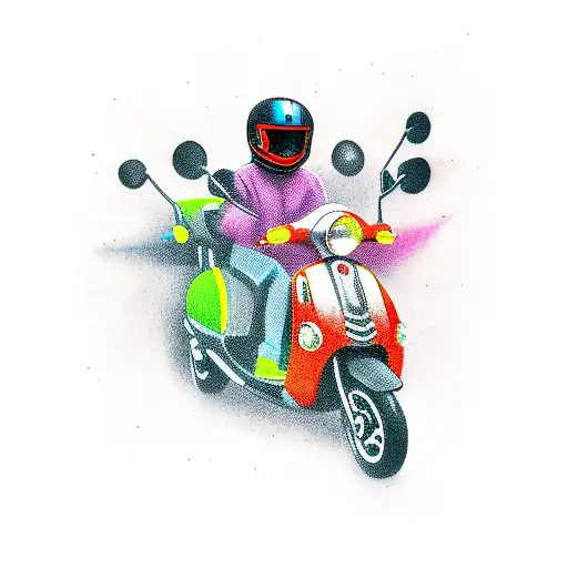 scooter tattoo design idea