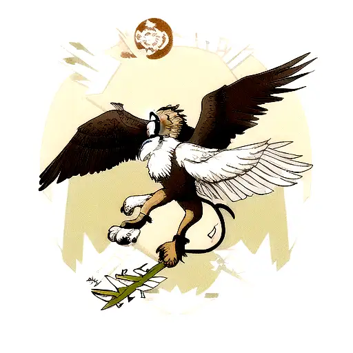 lion, eagle and arrow tattoo tattoo design idea