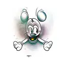 angry Mickey Mouse  tattoo design idea