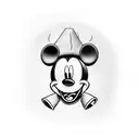 angry Mickey Mouse  tattoo design idea
