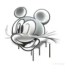 angry Mickey Mouse  tattoo design idea